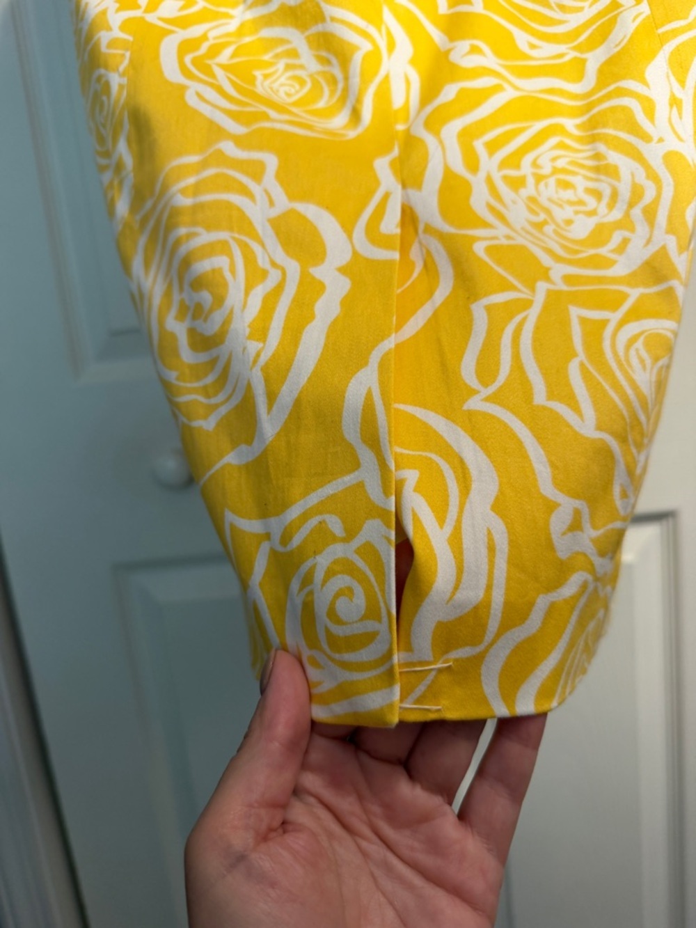 Brooks Brothers "346" Yellow and White Floral Rose Shift Dress size 6 - Picture 4 of 8